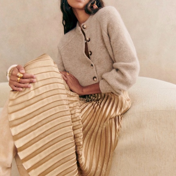 Sezane Sweaters - Sezane Othello Cardigan - Light Beige Size M